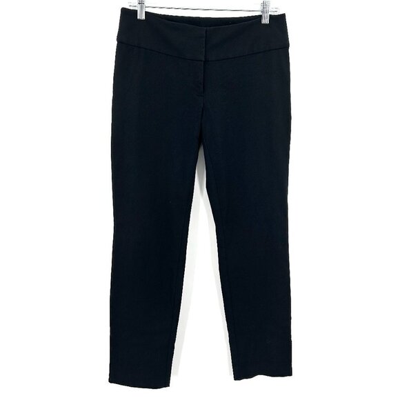 ALFANI Black Mid Rise Straight Leg Dress Pants Career Trouser Slacks Size 6 - Picture 1 of 5